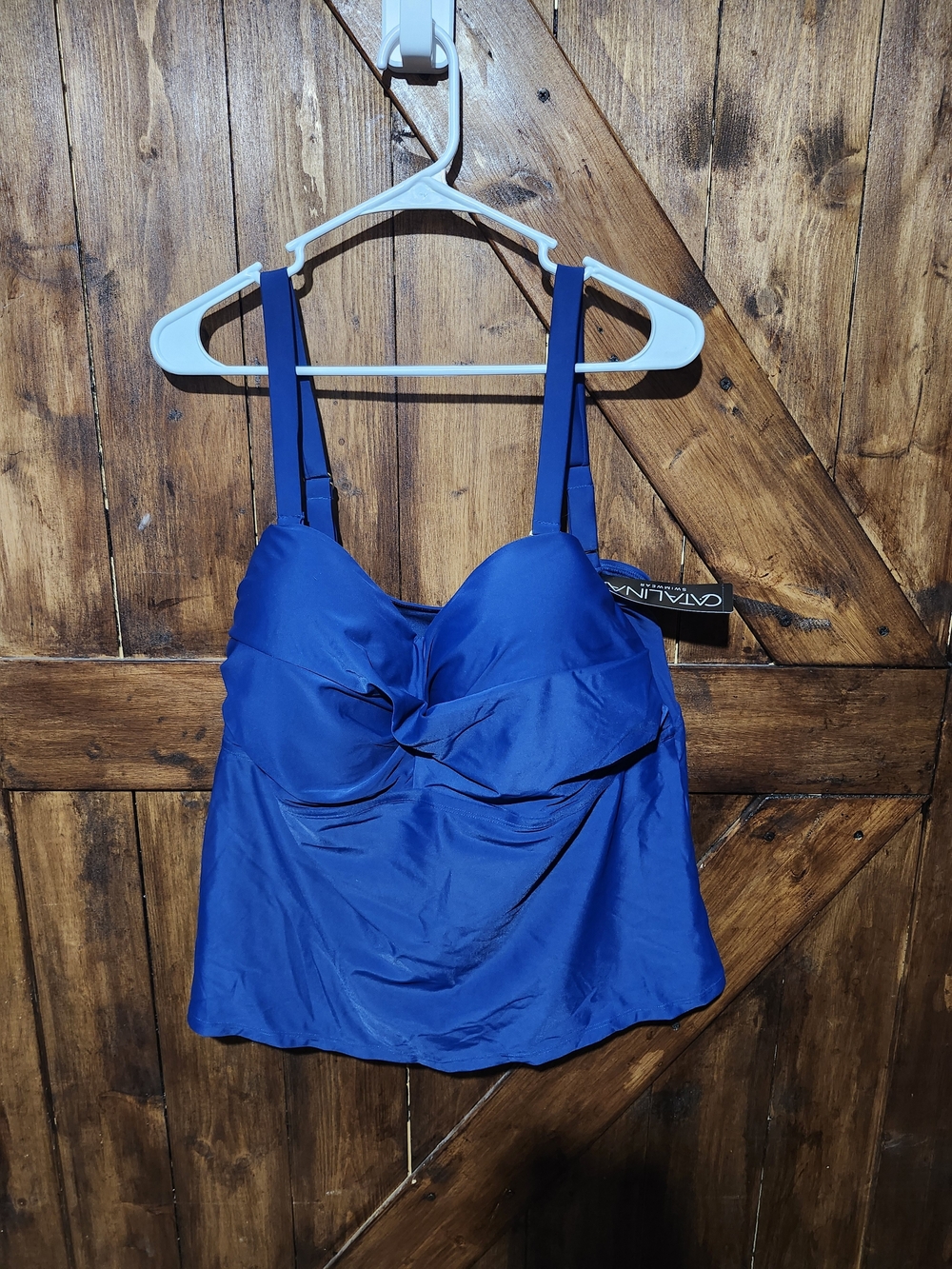 Catalina 3x Women’s Navy Blue Tankini Top NWT